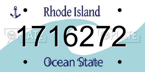 1716272 Rhode Island License Plate