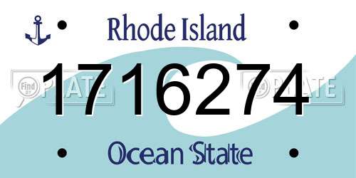 1716274 Rhode Island License Plate