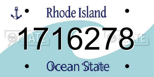 1716278 Rhode Island License Plate