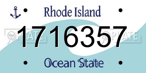 1716357 Rhode Island License Plate