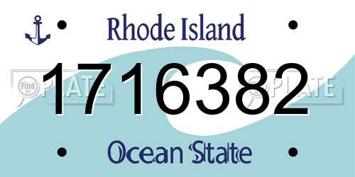 1716382 Rhode Island License Plate