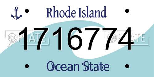 1716774 Rhode Island License Plate