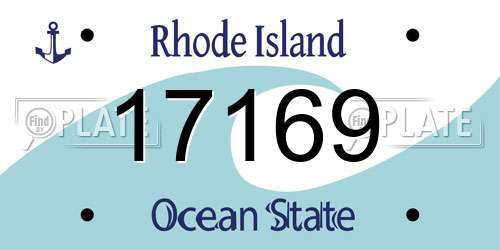 17169 Rhode Island License Plate
