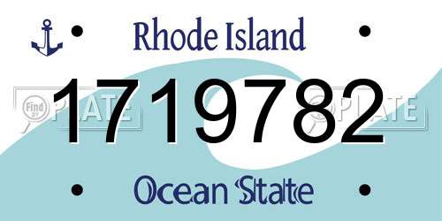 1719782 Rhode Island License Plate