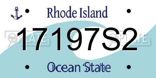 17197S2 Rhode Island License Plate