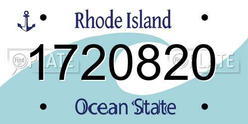 1720820 Rhode Island License Plate