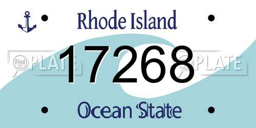 17268 Rhode Island License Plate