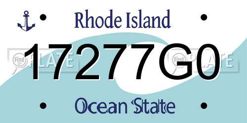 17277G0 Rhode Island License Plate