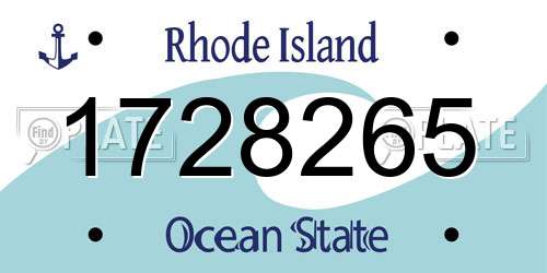 1728265 Rhode Island License Plate