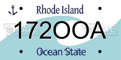 172OOA Rhode Island License Plate