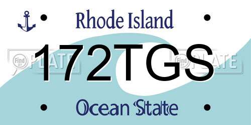 172TGS Rhode Island License Plate