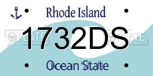 1732DS Rhode Island License Plate