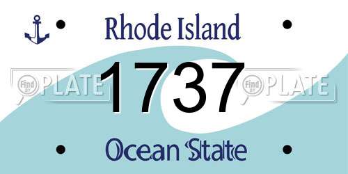 1737 Rhode Island License Plate