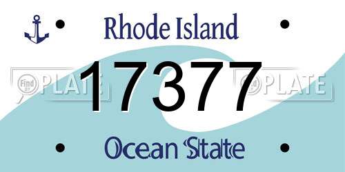 17377 Rhode Island License Plate