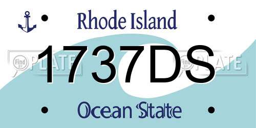 1737DS Rhode Island License Plate