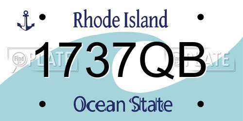 1737QB Rhode Island License Plate