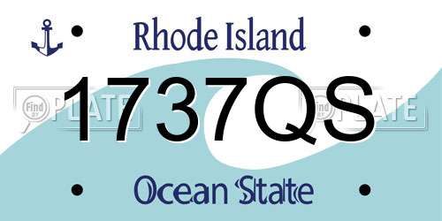 1737QS Rhode Island License Plate