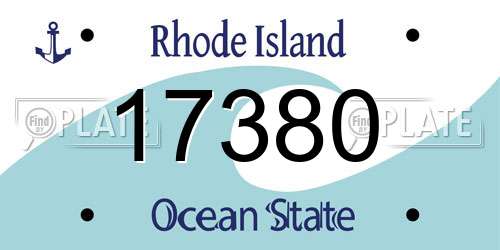 17380 Rhode Island License Plate
