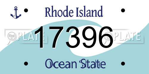 17396 Rhode Island License Plate