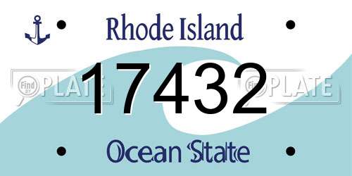 17432 Rhode Island License Plate