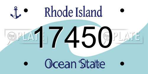 17450 Rhode Island License Plate