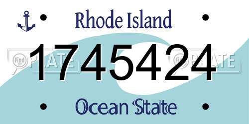 1745424 Rhode Island License Plate