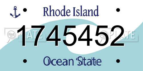 1745452 Rhode Island License Plate
