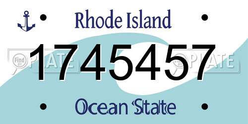 1745457 Rhode Island License Plate