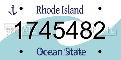 1745482 Rhode Island License Plate