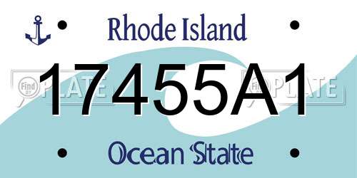 17455A1 Rhode Island License Plate