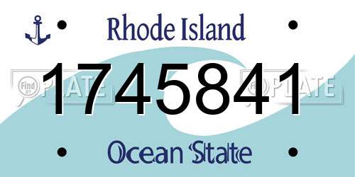 1745841 Rhode Island License Plate