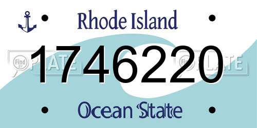 1746220 Rhode Island License Plate