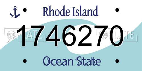 1746270 Rhode Island License Plate