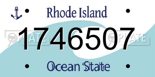1746507 Rhode Island License Plate