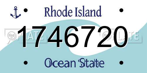 1746720 Rhode Island License Plate