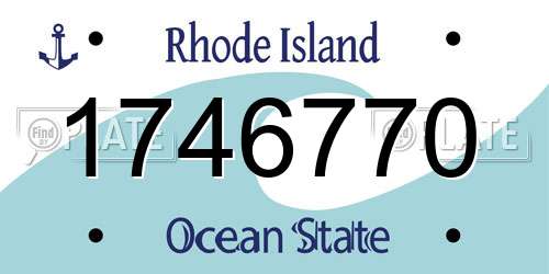 1746770 Rhode Island License Plate