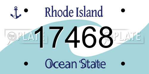 17468 Rhode Island License Plate