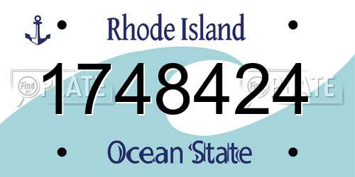 1748424 Rhode Island License Plate