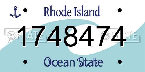1748474 Rhode Island License Plate