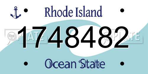 1748482 Rhode Island License Plate