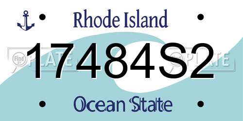 17484S2 Rhode Island License Plate