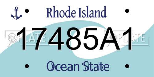 17485A1 Rhode Island License Plate