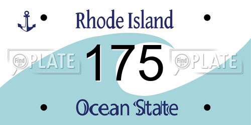 175 Rhode Island License Plate