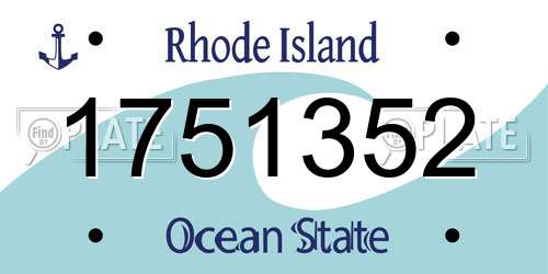 1751352 Rhode Island License Plate