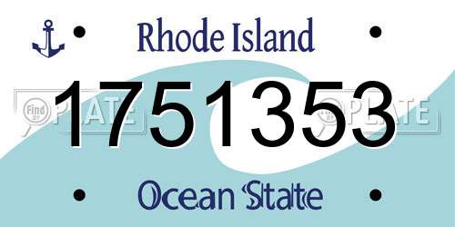 1751353 Rhode Island License Plate