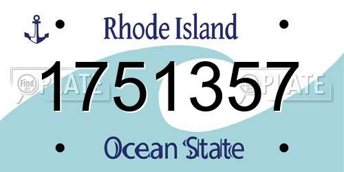 1751357 Rhode Island License Plate
