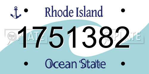 1751382 Rhode Island License Plate