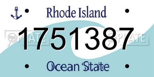 1751387 Rhode Island License Plate