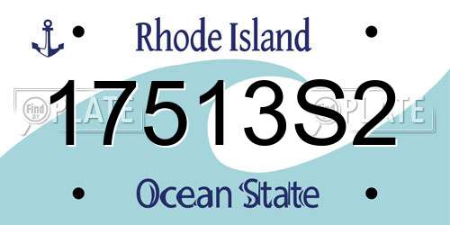 17513S2 Rhode Island License Plate