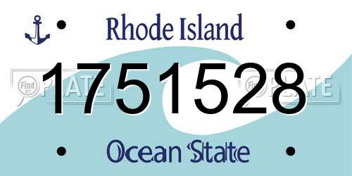 1751528 Rhode Island License Plate